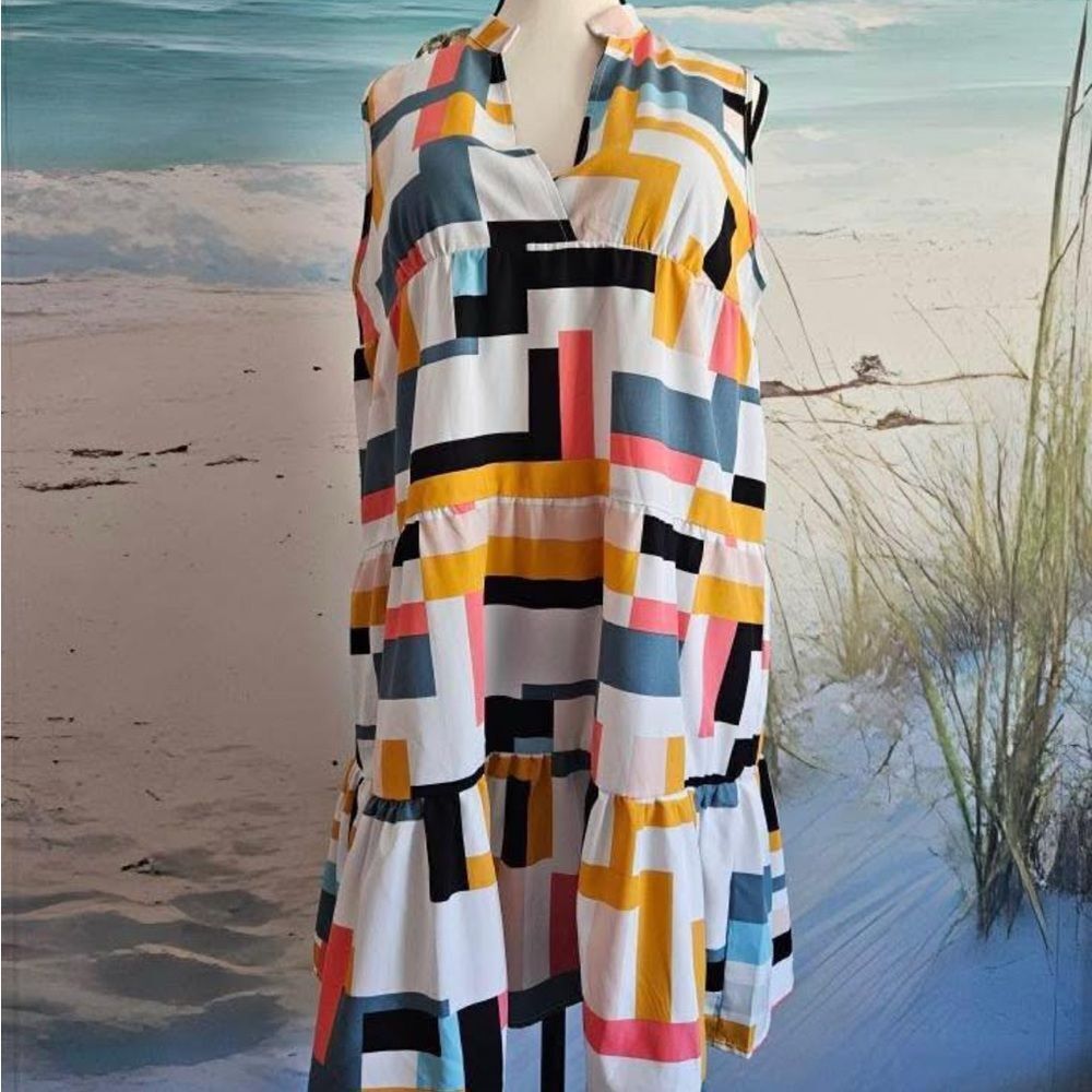 Emery Rose Geometric Dress L - Picture 7 of 11
